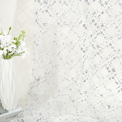 Polyester Sequin Fabrics DIY-WH20048-027B-1