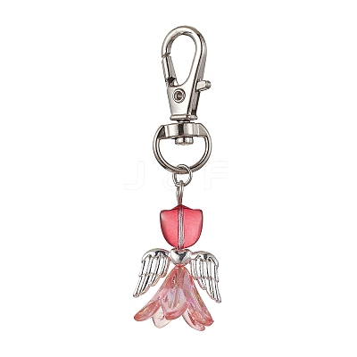 Angel Glass Pendant Decorations HJEW-JM01627-04-1