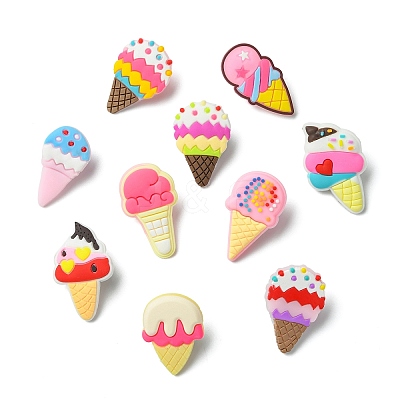 13Pcs PVC Ice Cream Lapel Pin Backs for Backpack Clothes JEWB-CJC0022-014B-1