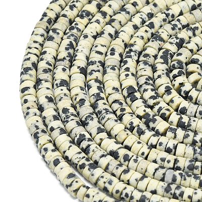Natural Dalmatian Jasper Beads Strands G-P575-B03-4x2mm-1