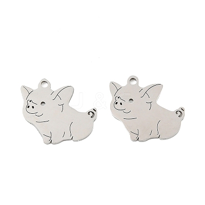201 Stainless Steel Pendants STAS-Z195-02P-06-1