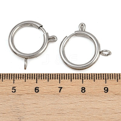304 Stainless Steel Spring Ring Clasps STAS-B095-05I-P-1