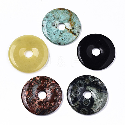Natural & Synthetic Mixed Gemstone Pendants G-S364-073-1