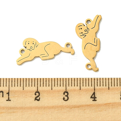 201 Stainless Steel Connector Charms STAS-U003-06G-1