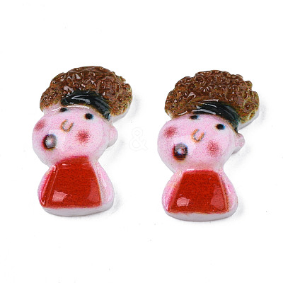 Spray Painted Opaque Resin Cabochons CRES-S302-79-1