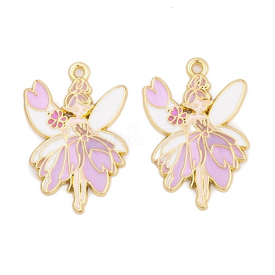Rack Plating Alloy Enamel Pendants FIND-A040-08D-01G-1