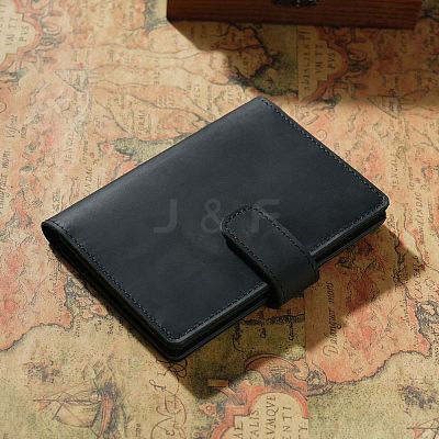 Rectangle Leather Travel Passport Wallet Cover AJEW-WH20007-06B-1