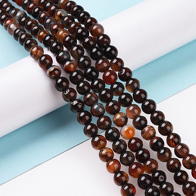 Natural Agate Beads Strands G-D845-02-6mm-1