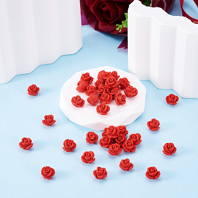 50Pcs Cinnabar Beads CARL-BT0001-01-1