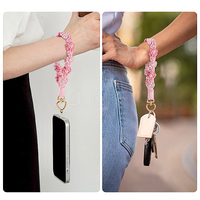 Cotton Braided Flower Pendant Decorations AJEW-TAC0030-032G-07-1