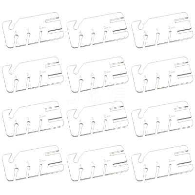 12Pcs Acrylic Crochet Knitting Loom Board DIY-BC0015-06-1