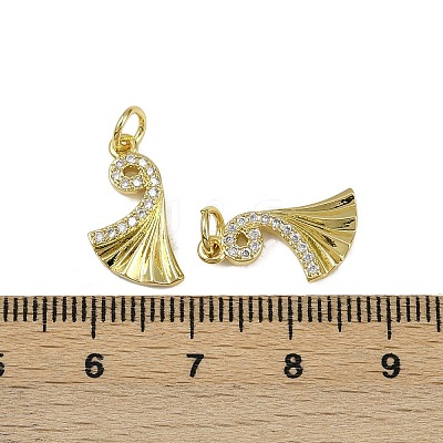 Brass Micro Pave Cubic Zirconia Pendants KK-I358-022G-1