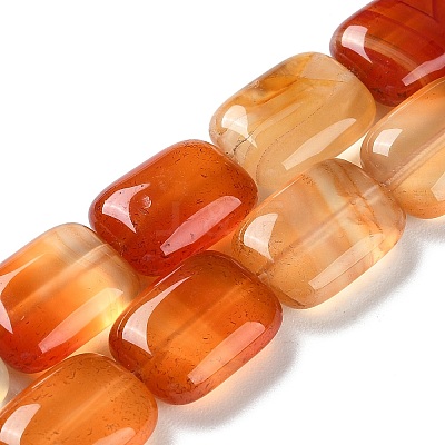 Natural Red Agate Beads Strands G-K357-D04-01-1