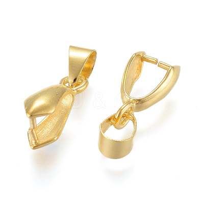 Brass Ice Pick Pinch Bails X-KK-F718-11G-1