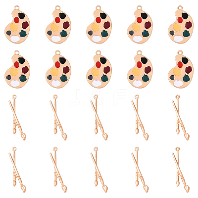 10Pcs 2 Styles Zinc Alloy Pendants FIND-YW0009-58-1
