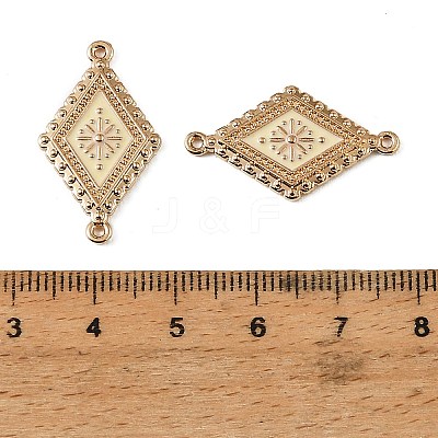 Alloy Textured Connector Charms AL-CBA75EE-12KCG-1