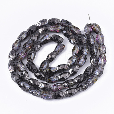 Electroplate Glass Beads Strands EGLA-T018-02-A01-1