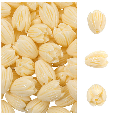 100Pcs Dyed Synthetic Coral Carved Beads CORA-SC0001-15-1