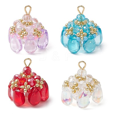 Glass & Seed Beads Pendants PALLOY-MZ00648-1