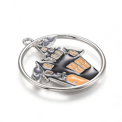Halloween Theme Alloy Enamel Pendants X-ENAM-J649-12P-02-1