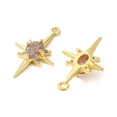 Brass Micro Pave Cubic Zirconia Pendants X-KK-M277-08G-02-1
