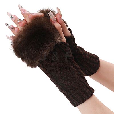 Polyacrylonitrile Fiber Yarn Knitting Fingerless Gloves COHT-PW0001-15E-1