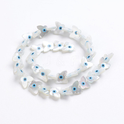 Natural White Shell Mother of Pearl Shell Beads SSHEL-L017-009-1