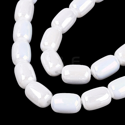 Electroplate Opaque Glass Beads Strands EGLA-Q132-03B-C01-1