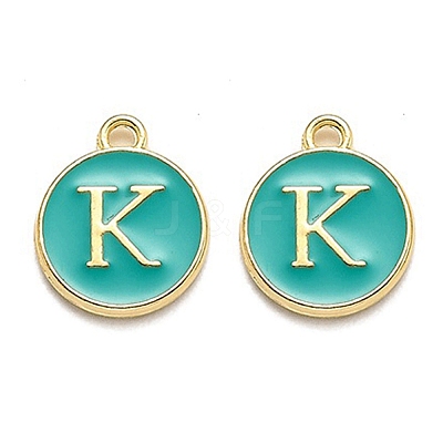 Golden Plated Alloy Enamel Charms X-ENAM-Q437-15K-1