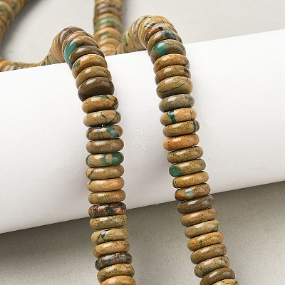 Natural Verdite Stone Beads Strands G-B155-B05-4x10mm-1
