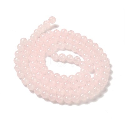 Baking Paint Imitation Jade Glass Round Bead Strands DGLA-Q021-8mm-02-1