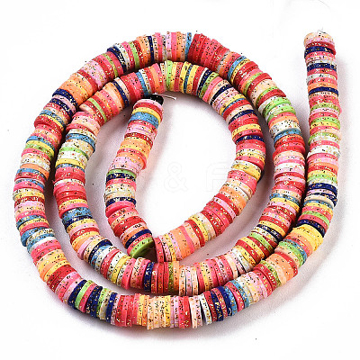Handmade Polymer Clay Beads Strand CLAY-T018-04D-1