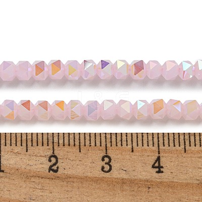Electroplate Glass Beads Strands GLAA-Q105-02K-1