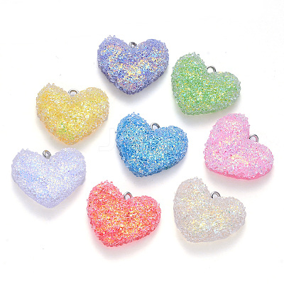 Epoxy Resin Pendants X-RESI-T044-03B-1