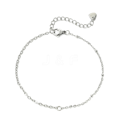 304 Stainless Steel Satellite Chain & Cable Chain Bracelets BJEW-JB14160-02-1