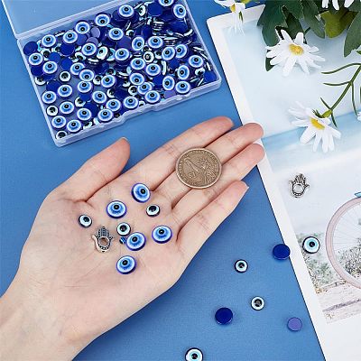 202Pcs Resin Evil Eye Cabochons CRES-NB0001-23-1
