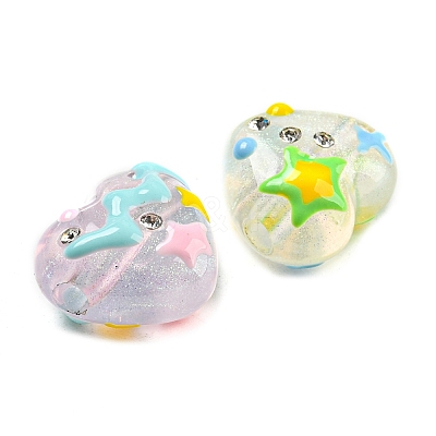 Transparent Acrylic Beads OACR-E029-04-1