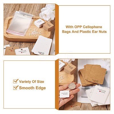 150Pcs 6 Style Paper Earring Display Cards CDIS-BT0001-01-1