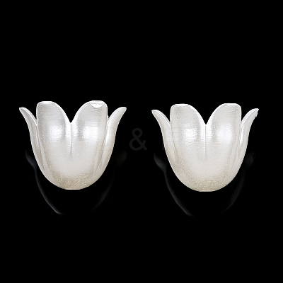 Spray Paint ABS Plastic Imitation Pearl Beads MACR-N013-001F-1