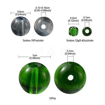 DIY Glass Beads Jewelry Making Finding Kit DIY-FS0004-31-1