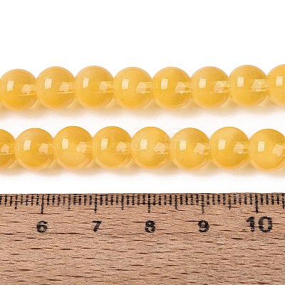 Transparent Glass Imitation Cat Eye Beads Strands GLAA-Q110-01B-16-1