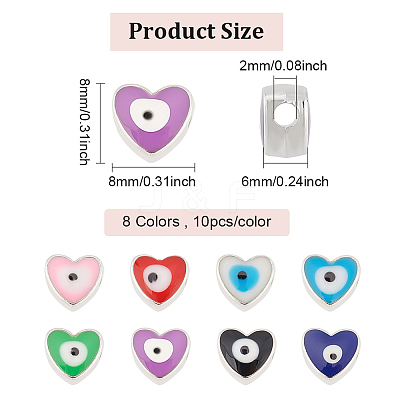80Pcs 8 Colors CCB Plastic Beads FIND-DC0001-40-1