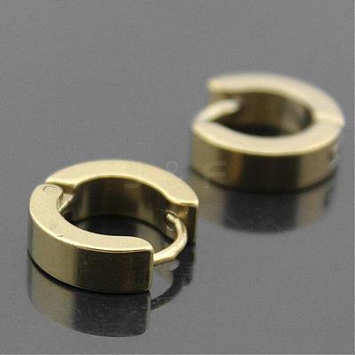 Brass Huggie Hoop Earrings EJEW-EE0002-252C-1