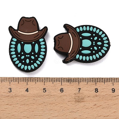 West Cowboy Theme Food Grade Eco-Friendly Silicone Beads SIL-T058-04C-1
