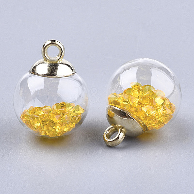 Glass Ball Pendants GLAA-T003-04D-1