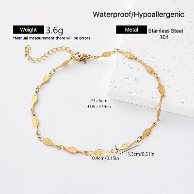 Vintage 304 Stainless Steel Link Chain Bracelets for Women SR6188-6-1