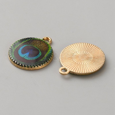 Printed Alloy Enamel Pendants FIND-WH0148-418D-1