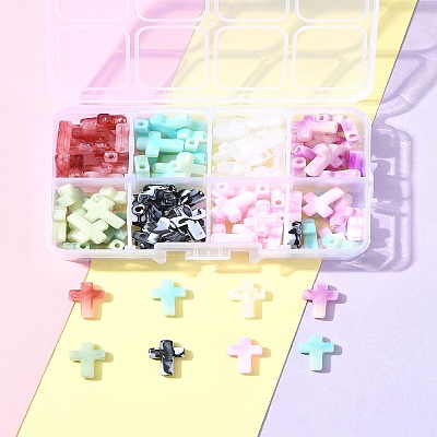 104Pcs 8 Colors Acrylic Imitation Gemstone Beads OACR-FS0001-79-1