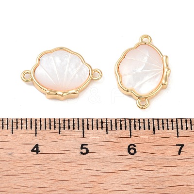 Brass Pave Shell Links KK-B102-22G-1