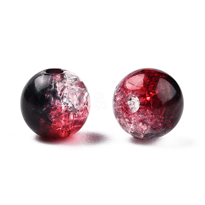 Transparent Crackle Acrylic Beads CACR-N002-17A-1